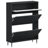 Shoe Cabinet HAARLEM 78 x 24 x 103 cm Engineered Wood Black 896876