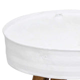 Coffee Table Solid Reclaimed Wood 60x45 cm White 244820