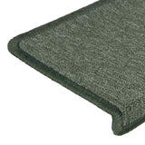 Stair Mats 15 pcs 65x21x4 cm Dark Green Rectangular Edge 326193