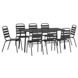 Garden Dining Set Anthracite Steel Medium Stackable 3187994