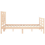 Bed Frame without Mattress 140x190 cm Solid Wood 3194031