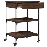 Kitchen Trolley Brown Oak 60x48x89.5 cm Engineered Wood 842375