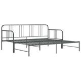 ZNTS Pull-out Sofa Bed Frame without Mattress Grey Metal 90x200 cm 324754