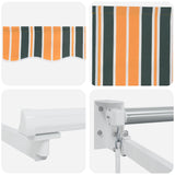 Retractable Awning Green and Yellow 3.5 x 2 m 3418921