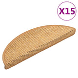 Stair Mats Self-adhesive Sisal-Look 15 pcs 56x17x3 cm Sisal 326865