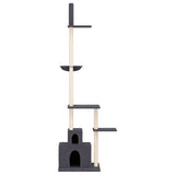 Floor to Ceiling Cat Tree Dark Grey 250.5-276.5 cm 171722