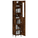 Highboard Smoked Oak 34,5x34x180 cm Engineered Wood 3199190
