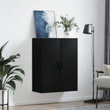 Wall Mounted Cabinet Black 69.5x34x90 cm 828437