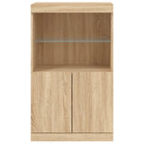 Sideboard with LED Lights Sonoma Oak 60.5x37x100 cm 836667
