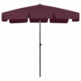 314731 Beach Parasol Bordeaux Red 200x125 cm