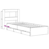 Bed Frame with Storage and Headboard Artisan Oak 90 x 200 cm 3445815