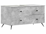 3 Piece Bathroom Cabinet Set BREDA Concrete Grey 3417804