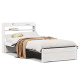 Bed Frame with Headboard without Mattress White 90x200 cm 3306731