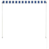 Retractable Awning 150x150 cm Blue and White 143746
