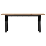 Coffee Table Y-Frame 110x40x45.5 cm Solid Wood Pine and Steel 3282777