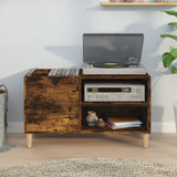 Record Cabinet Smoked Oak 84.5x38x48 cm Engineered Wood 831946