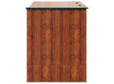 Garden Storage Box Brown 214 x 82 x 132 cm Steel 42011286