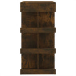 Bar Table with Storage Rack Smoked Oak 100x50x101.5cm Engineered Wood 812960