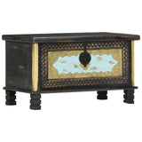 Storage Chest Black 80x40x45 cm Solid Mango Wood 286396