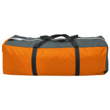 Camping Tent 9 Persons Fabric Grey and Orange 93181
