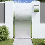 Garden Gate 85 x 174 cm Stainless Steel Silver Lockable 3402586