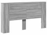 Headboard Cabinet with LED Grey Sonoma 140 x 16.5 x 103.5 cm 8006565