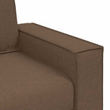 Sofa Set with Cushion 3 pcs Brown 220 x 78 x 84 cm Fabric 3324613