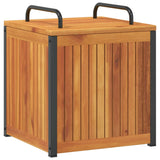 Outdoor Cushion Box 45x45x45/53 cm Solid Wood Acacia and Steel 367607