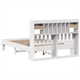 Bed Frame without Mattress White 140x200 cm Solid Wood Pine 3308844