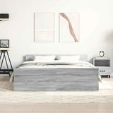 Bed Frame without Mattress Grey Sonoma 140x190 cm 3203787