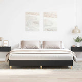 Bed Frame Black Engineered Wood, Solid Pine Wood, Plywood 3329022