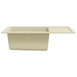 Kitchen Sink with Overflow Hole Oval Beige Granite 147103