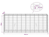 Gabion with 5 mm Wire and 5x10 cm Mesh 100x30x50 cm 3464612
