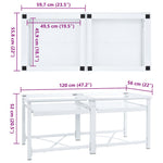 Double Washing Machine Pedestal with Pull-Out Shelves White 4009871