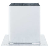 Post Bases Square 12 pcs Silver 121x121 mm Galvanised Steel 42000015