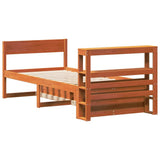 Bed Frame without Mattress Wax Brown 75x190 cm Small Single Solid Wood Pine 3306407