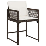 Garden Dining Set 5 pcs Brown Poly Rattan 3380755