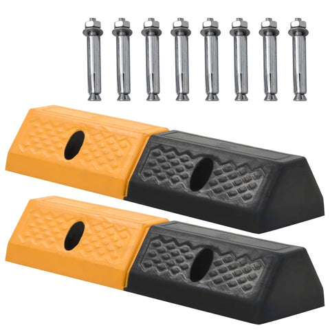 ZNTS Parking Blocks 2 pcs Rubber 49x15x9 cm 142838