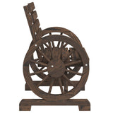 Garden Chair Set of 2 Burnt wood Solid fir wood Standard 365102