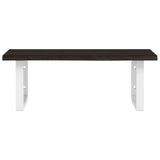 Basin Shelf Wall Mounted Steel and Solid Wood Oak 3302616