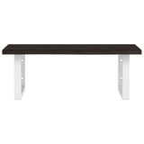 ZNTS Basin Shelf Wall Mounted Steel and Solid Wood Oak 3302616