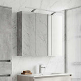 Bathroom Mirror Cabinet Concrete Grey 100 x 14.5 x 70 cm 889130