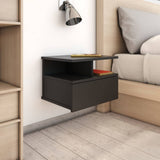Floating Nightstand Black 40x31x27cm Engineered Wood 800407