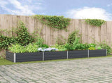 Planter Anthracite 385 x 100 x 45 cm Galvanised Steel 42018223