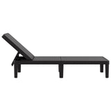 ZNTS Sun Lounger Black 159x57x83.5 cm Polypropylene 4008100