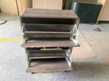 60cm Walnut Shoe Cabinet, Mid-Century Modern Freestanding Shoe Cabinet, Freestanding Organizer with W6296P540568