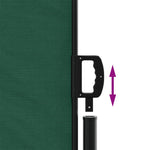 ZNTS Retractable Side Awning Dark Green 200x300 cm 4004365