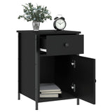 ZNTS Bedside Cabinet Black 40x42x60 cm Engineered Wood 825903