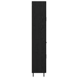 Highboard with Drawer 2 pcs Black Oak Engineered Wood 3416245