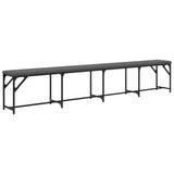 Dining Bench Dark Grey 248x32x45 cm Steel and Fabric 835228